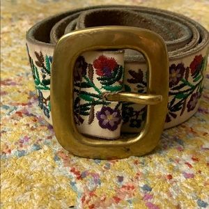 Lucky Brand embroidered belt, 30 inches